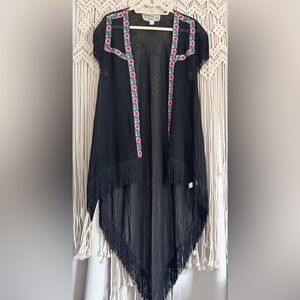 Nick & Me Fringe Kimono Size Medium GUC